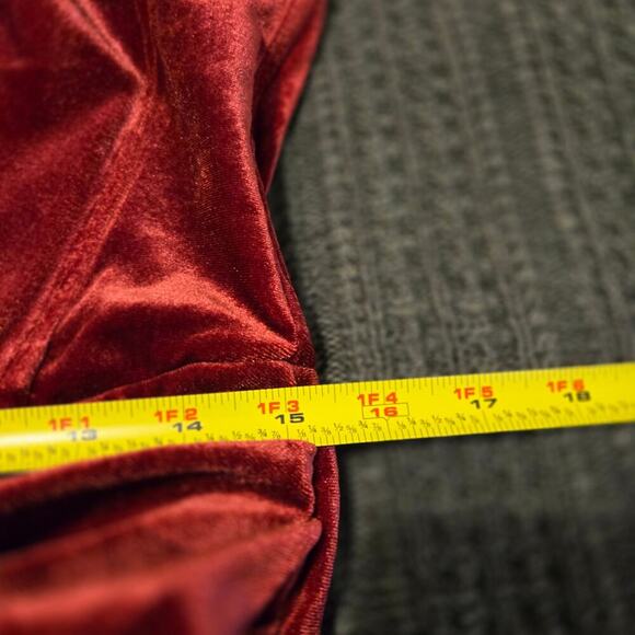 Bardot Claudette Mini Dress Deep Red Velvet Lolita Gothiclolita Holiday Party - Picture 12 of 13